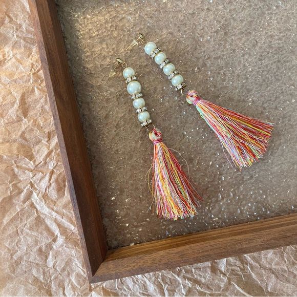 Jewelry - 4/$15 Pearl Drop Tassel Earrings
